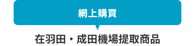 網上購買, 在羽田・成田機場提取商品